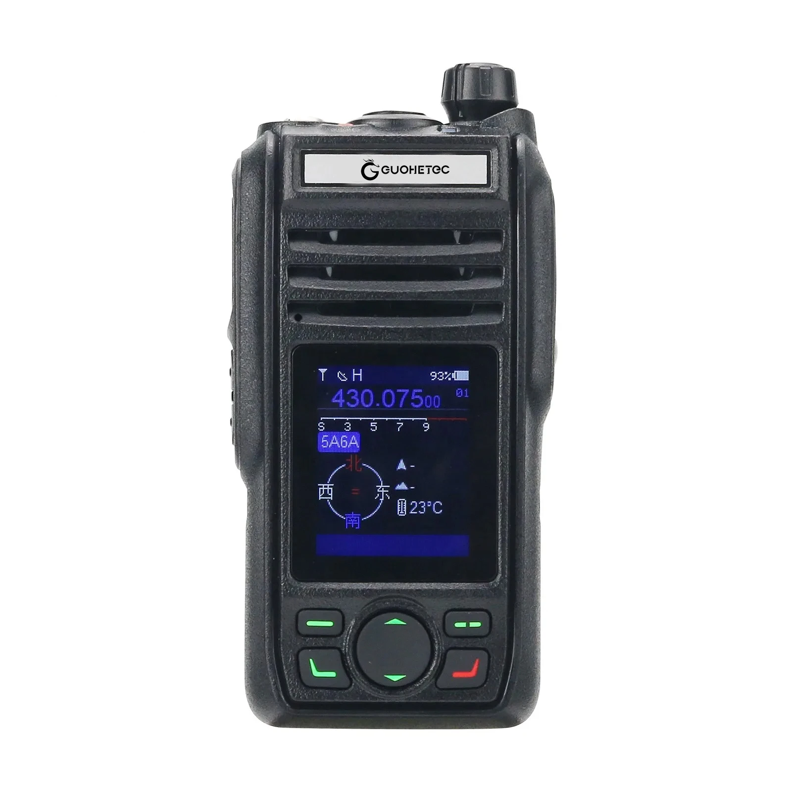 GUOHETEC-walkie-talkie GH-N75 a prueba de salpicaduras, transceptor de mano, posición de pantalla GPS con batería USB, rescate turístico al aire