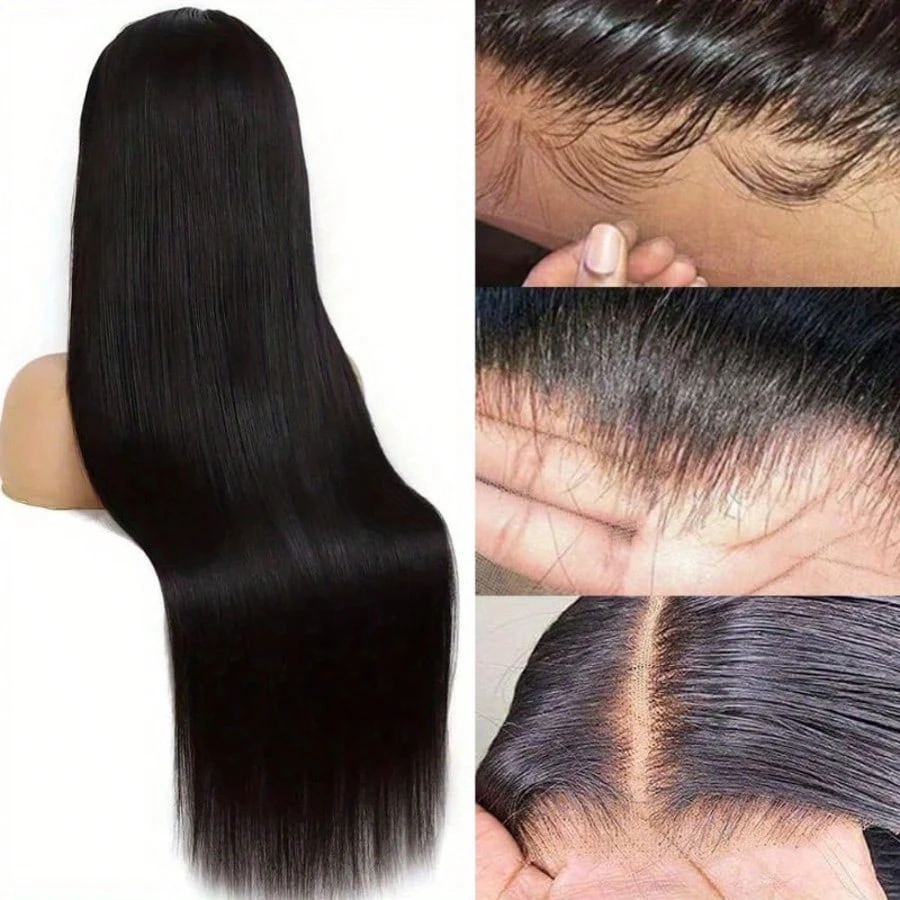 Peluca de cabello humano liso de 30 y 40 pulgadas, pelucas de encaje, cabello humano 13x6 HD, peluca Frontal de encaje 13x4 Remy, cierre prearrancado para mujeres