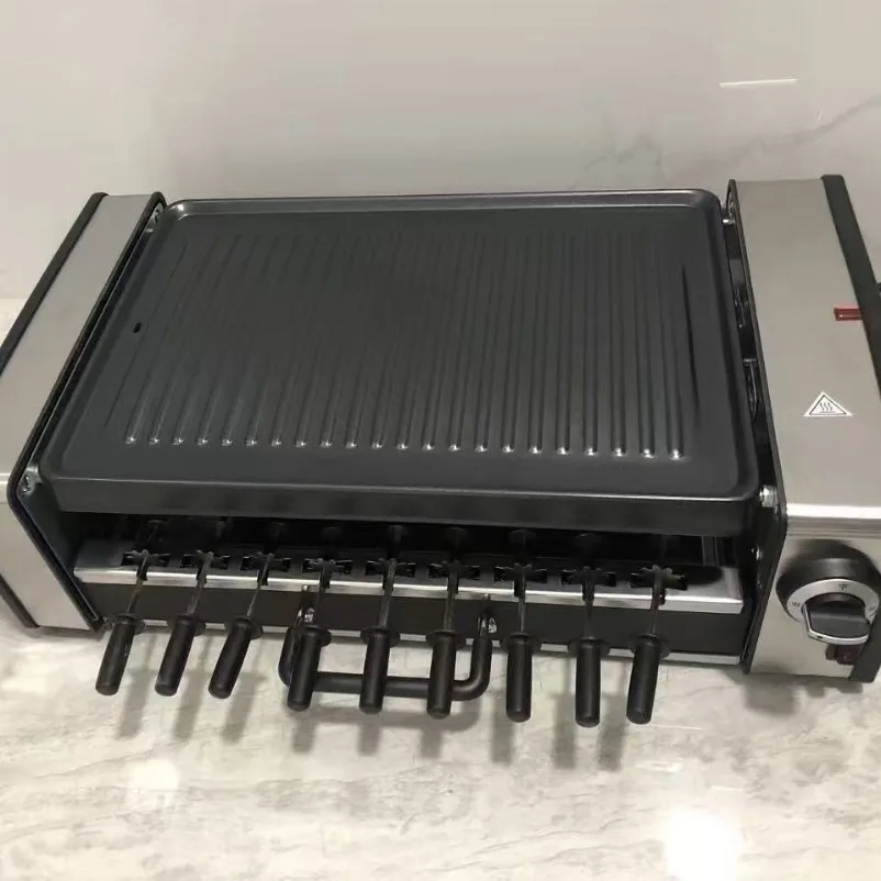 Automatic Rotating Electric Grill Smokeless Auto Flip BBQ Roaster for Skewer Meat Barbecue Cooking