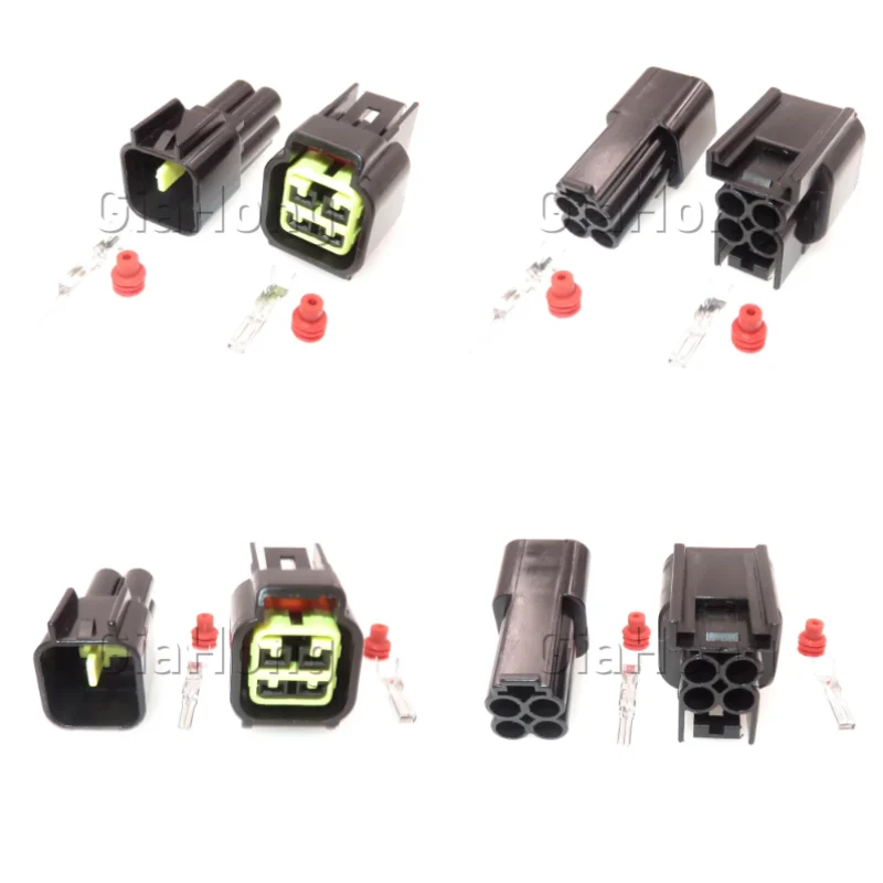 1 Set 4 Ways AC Assembly Parts Car Modification Sealed Connector FW-C-4M-W FW-C-4F-W Auto Throttle Rotary Switch Harness Socket