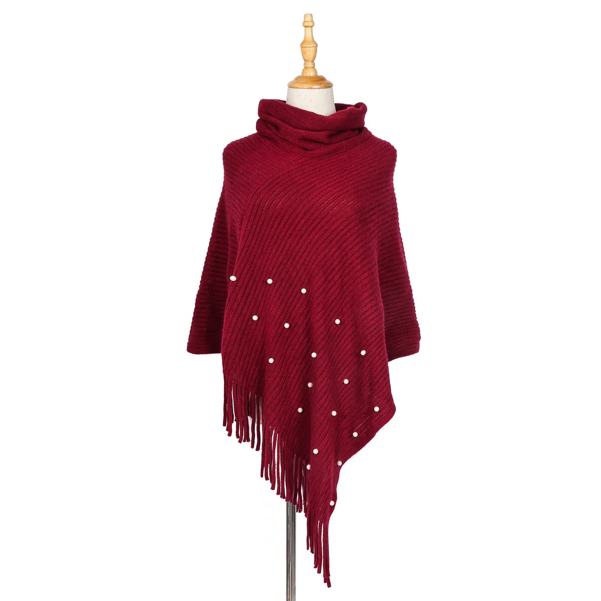 Women Winter Scarfs For Ladies Knitted Cashmere Poncho Capes Shawl Cardigans Sweater Coat Panuelos De Mujer Para El Cuello #YL10