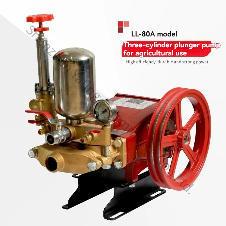 LL-80 Agricultural High Pressure Three-cylinder Plunger Pump, Remote Pumping Machine Spray Pump Head
