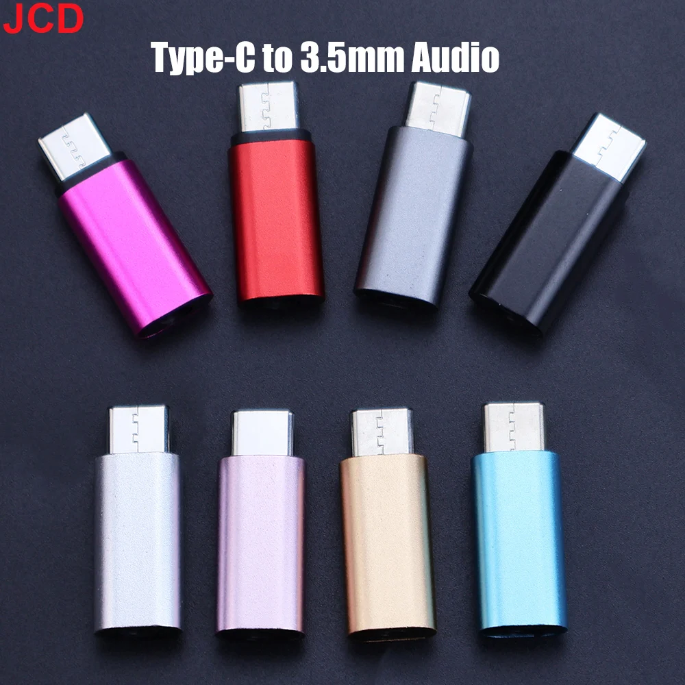 JCD 1pc Typ-C Adapter Stecker Typ C Auf Buchse 3,5mm Adapter für Macbook Xiaomi Huawei Honor 3,5mm Wired Kopfhörer Adapter Unterstützung