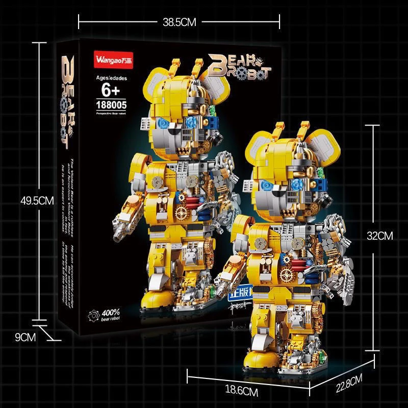 Nuovi blocchi di costruzione dell'orso meccanico giocattoli di assemblaggio modello Mecha set meccanico per ragazzi adulti regali da collezione