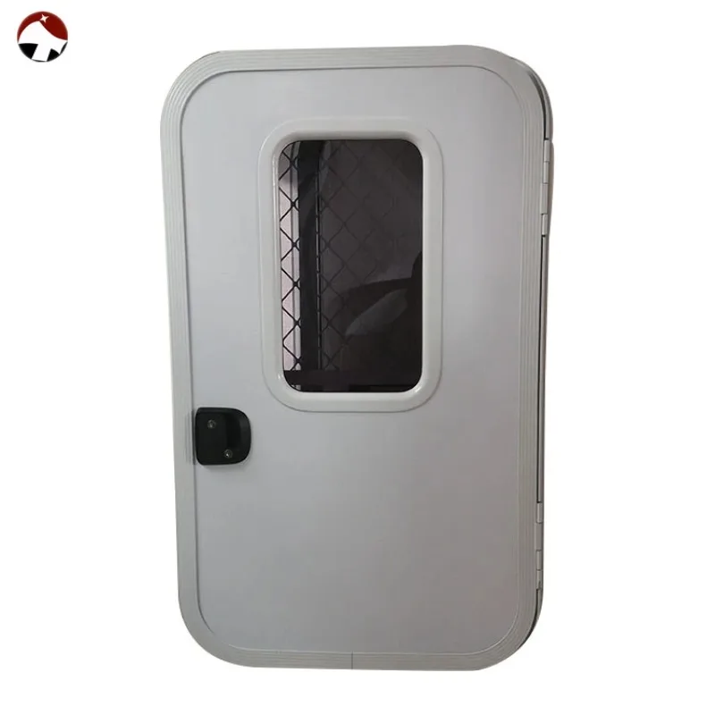 Factory Direct Sale Caravan RV Entry Door Aluminum Alloy Frame Teardrop Door Suitable For Wall Thickness Of 30~60mm