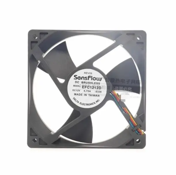 

Delta Electronics EFC1212D DC 12V 0.75A 135x135x25mm 4-Wire Server Cooling Fan