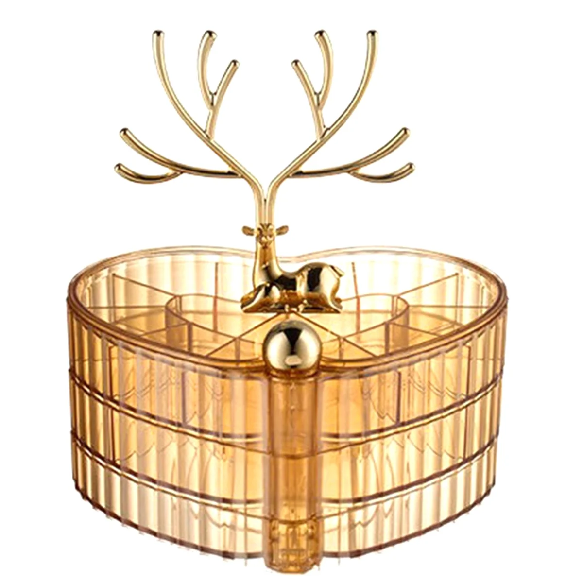 Jewelry Boxes & Organizers, 3-Layer Rotating Jewelry Tray Case, Long Antlers for Rings, Jewelry Storage Box,B