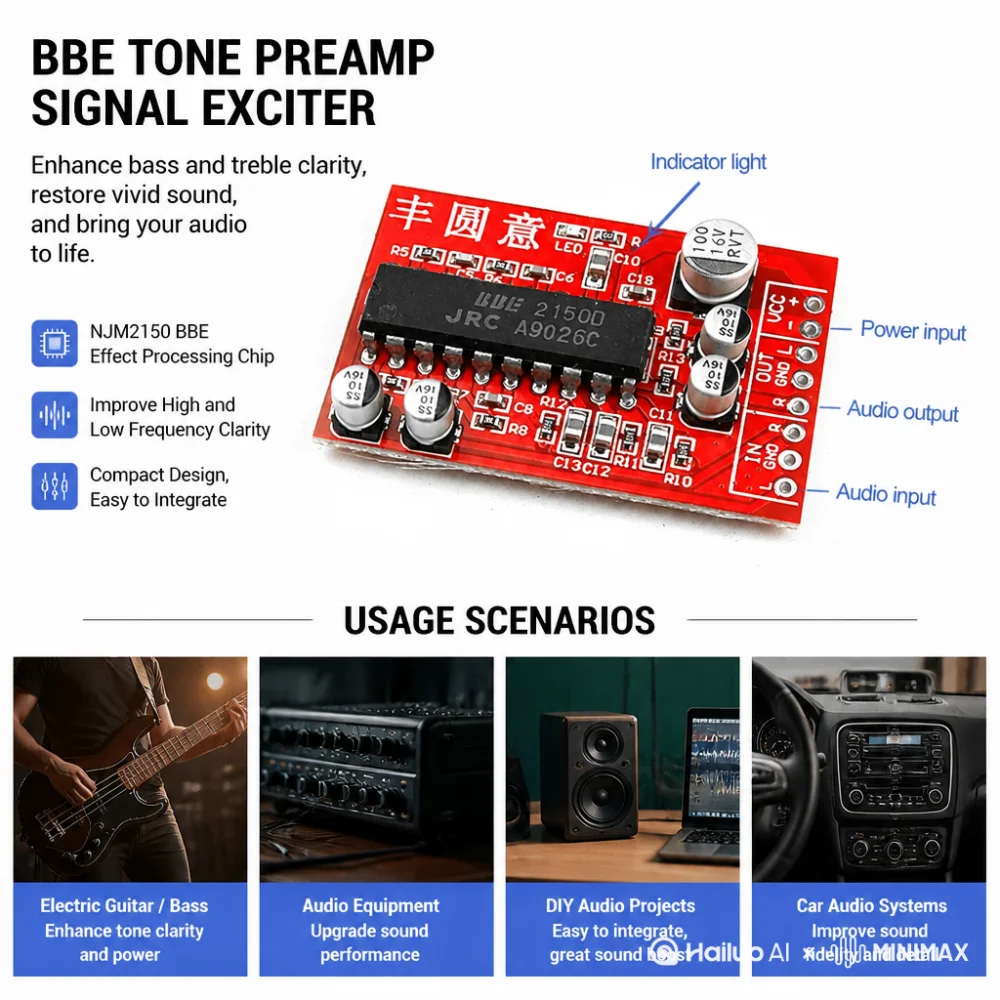 NJM2150 Front Stage Signal BBE Sound Effect Exciter Improves High And Low Frequency Clarity JRC 2150 Separate Module Version