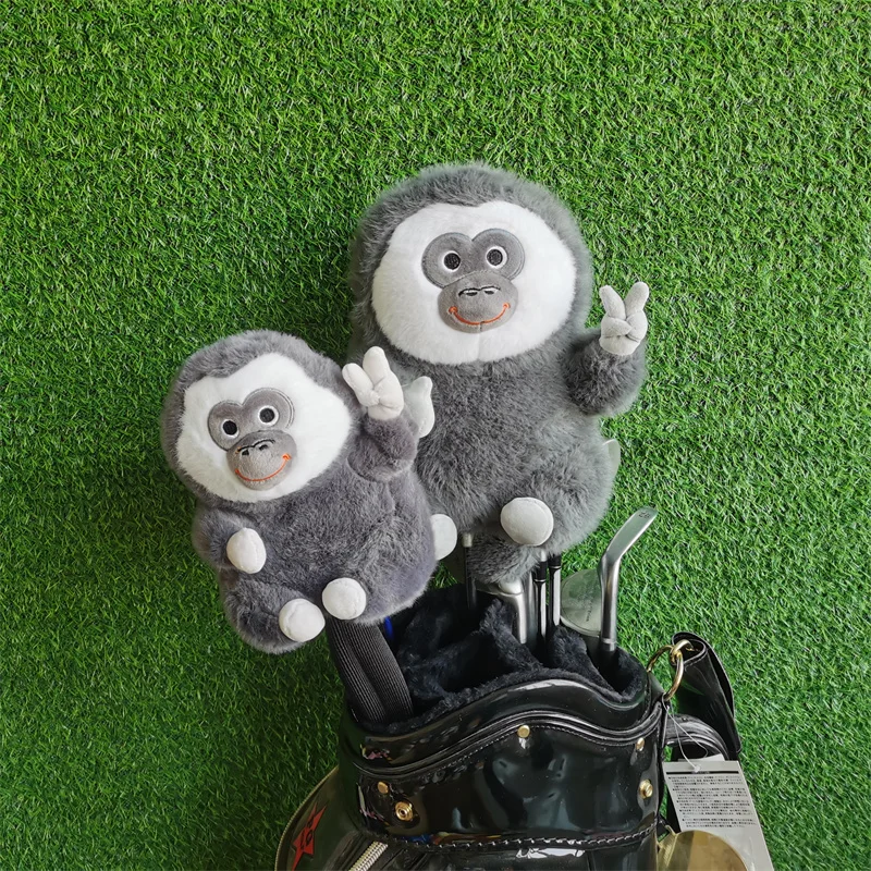 

Да! Головной убор для водителя гольфа Monkey, плюшевый деревянный чехол для головы FW Fairway, Прямая поставка