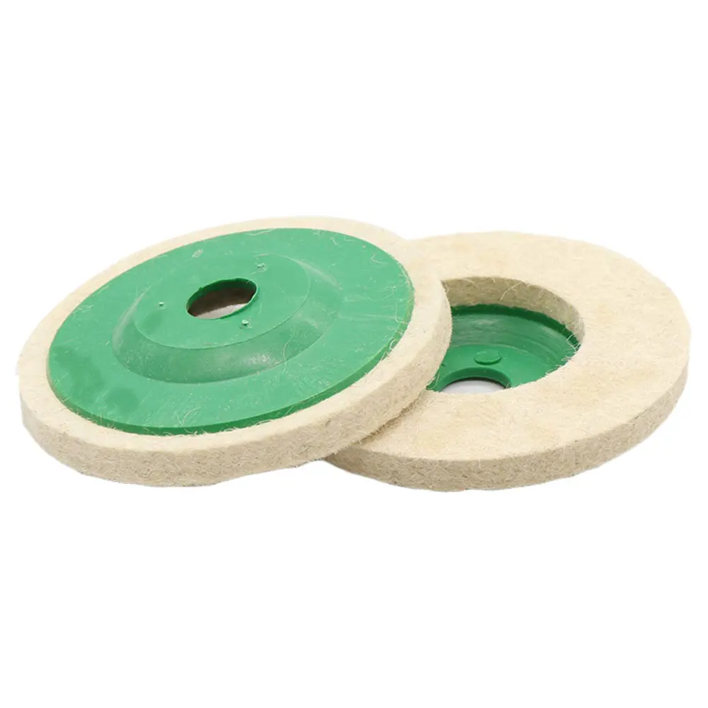 5pcs 4 Inch/125mm Wool Felt Polishing Grinding Wheel Pad Angle Grinder Buffing Wheels For Metal Marble Glass Ceramics