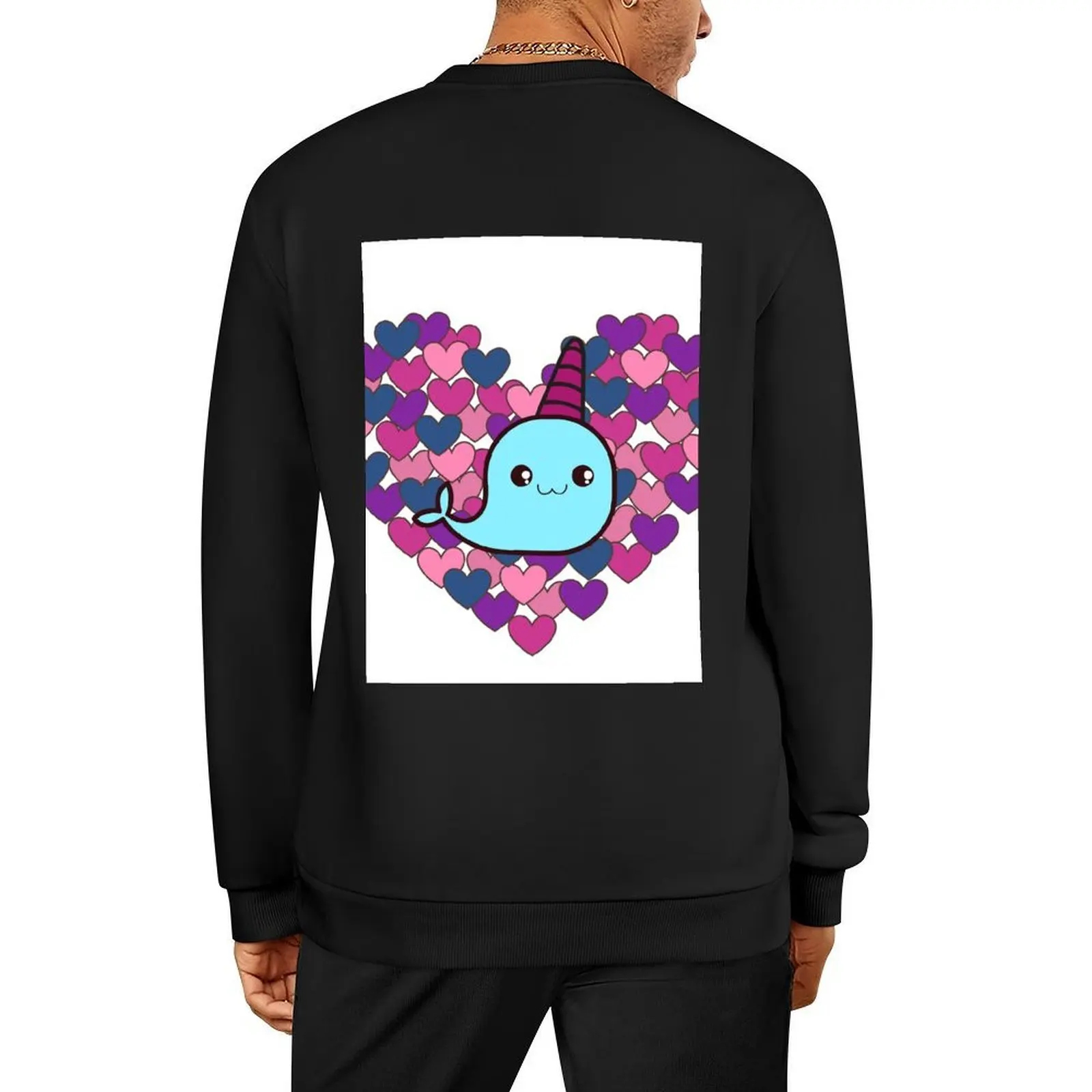 

Love a narwahl Pullover male clothes autumn men wear japanese style sweatshirt male