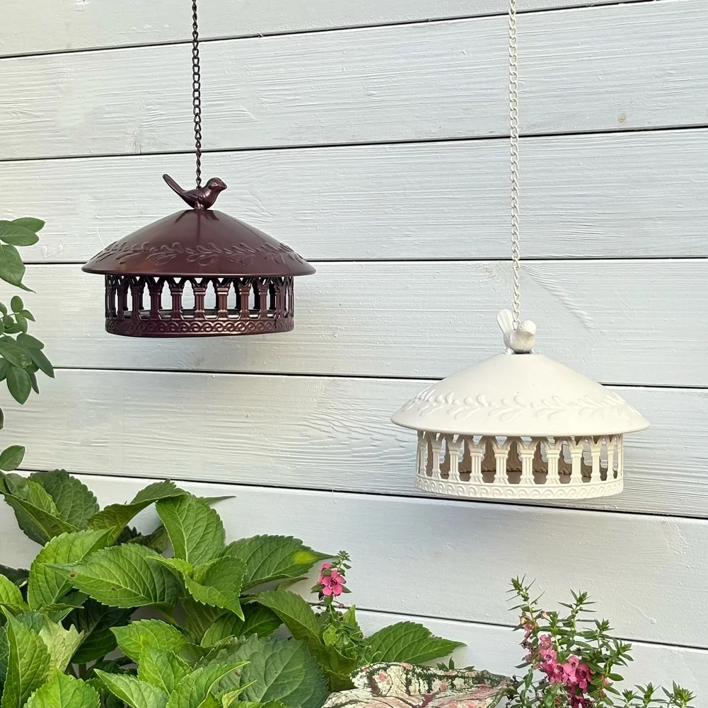 Nordic Metal Hanging Coil Holder With Lid For Outdoor Camping Garden Yard Safe Garden Balcony Backyard Camping Decoration