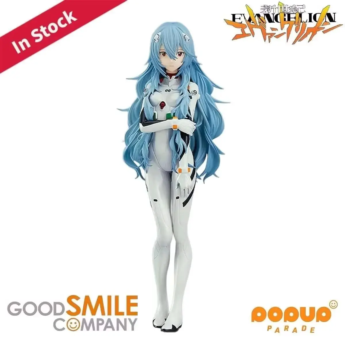 

Original Genuine Good Smile Company Prepainted Pop Up Parade Shin Evangelion Gekijouban:|| Ayanami Rei Long Hair Ver. H=170mm