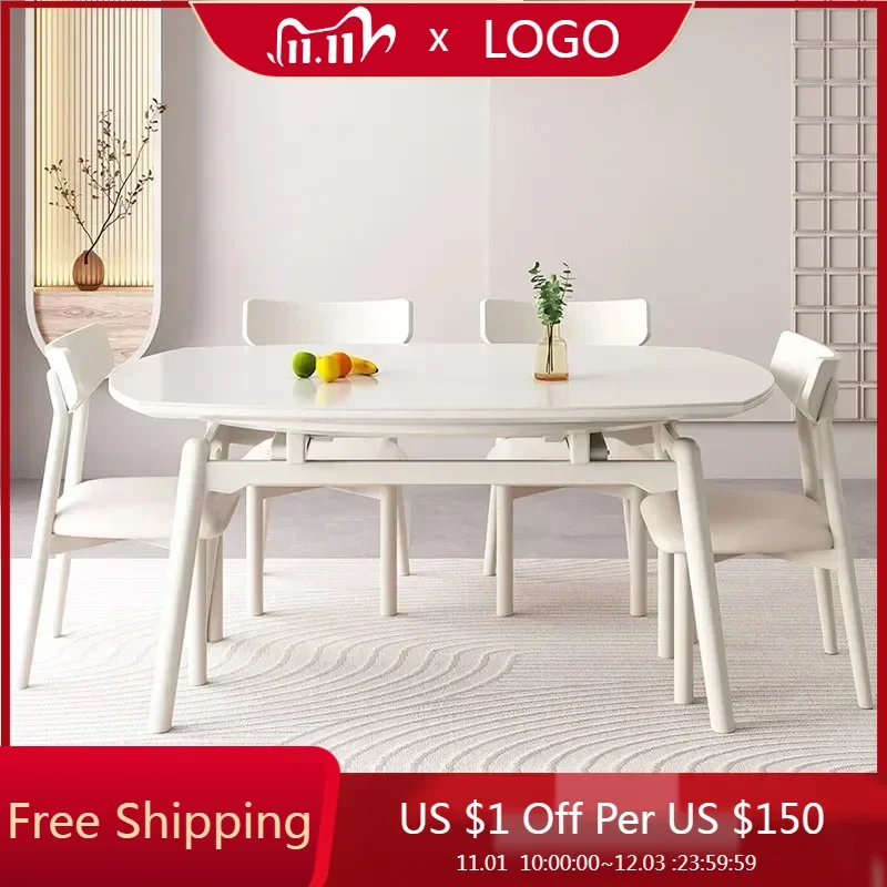 

White Waterproof Dining Table Modern Living Relaxing Design Dining Table Nordic Minimalist Mesa De Comedor Kitchen Furniture