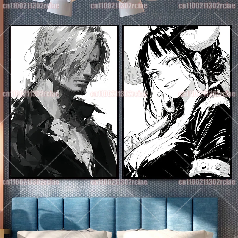 One Piece Luffy Zoro Trafalgar Law Kaido Ace Kozuki Oden Sabo Poster Wajib Dimiliki Lukisan Kanvas Tanpa Bingkai Hadiah Dekorasi Pesta