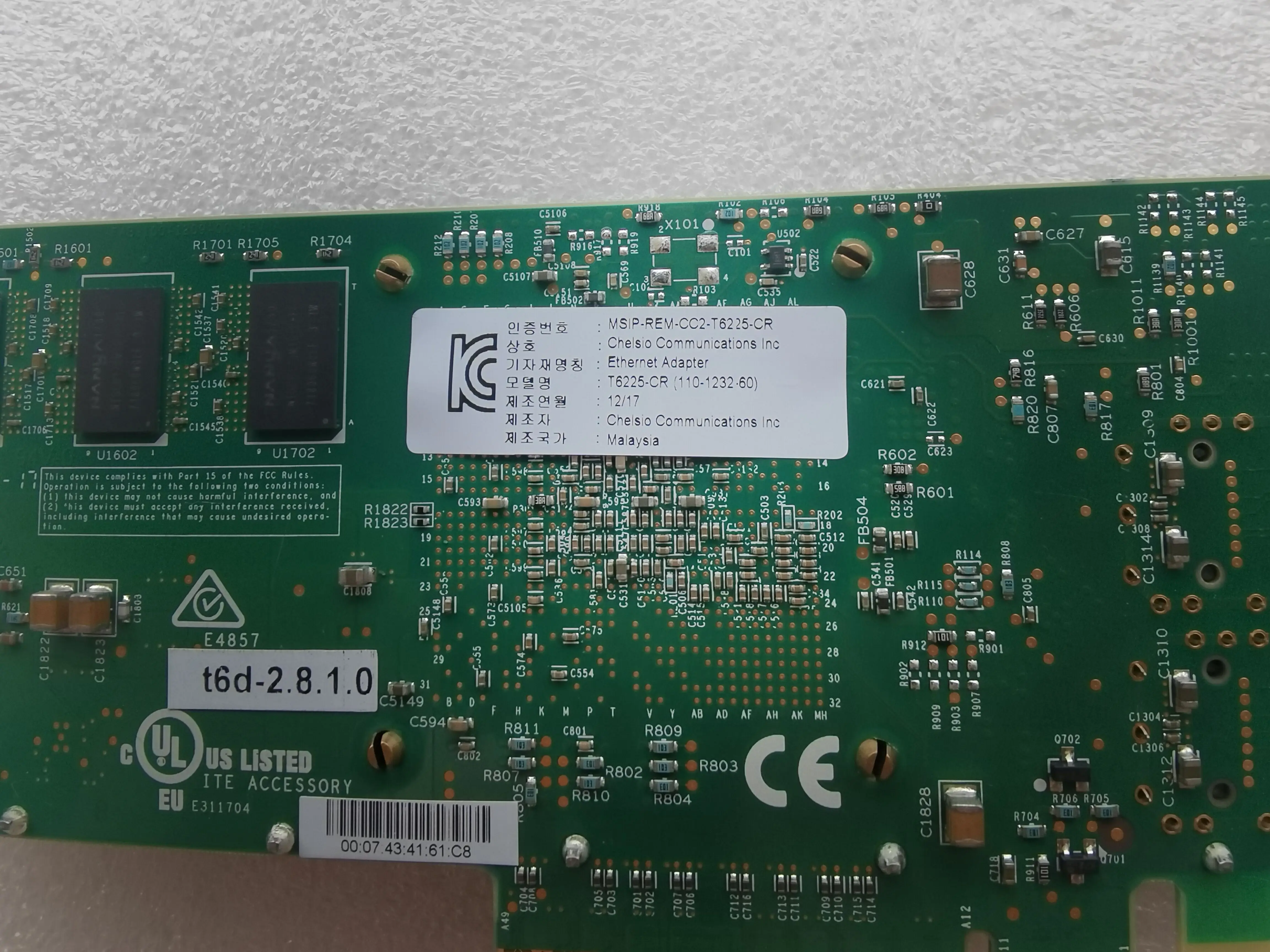 Karta sieciowa do karty T6225-CR Chelsio Dualport Netzwerkkarte 25Gbit