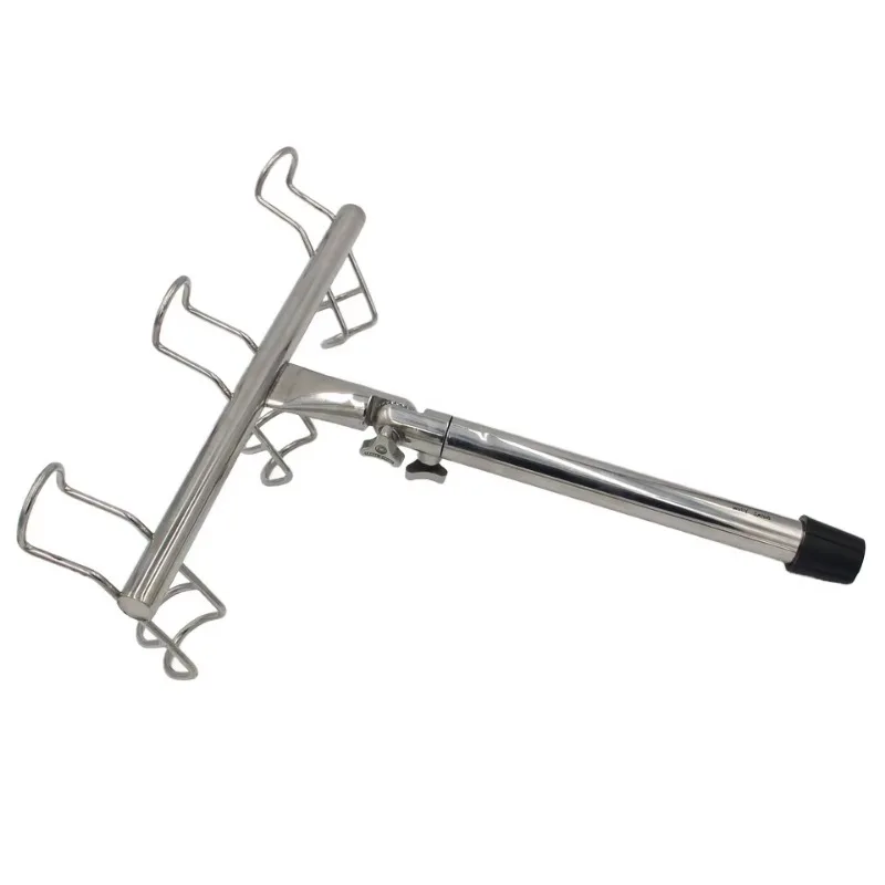 

Stainless Steel 3-Way Adjustable Rod Bracket - Starboard Rotation 360 Degree Horizontal 180 Degree Vertical Boat Hardware Marine