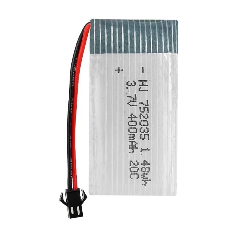 New 752035 3.7V 1.48Wh 400mAh Lithium-polymer Battery for Aircraft Accessories High Magnification 20C High Quality Drone Battery