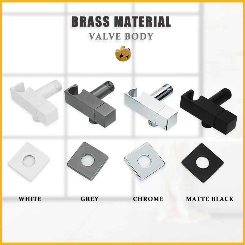 Пистолет-распылитель для туалета, латунный настенный кран высокого давления из АБС-пластика, белый ручной пистолет-распылитель для биде, ванной комнаты