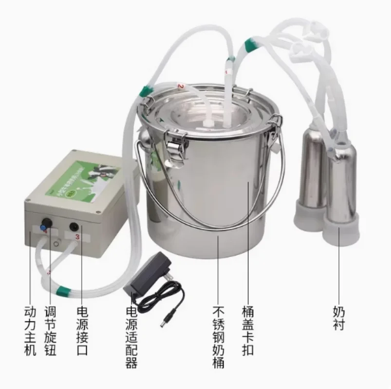 Sheep milk milking machine for breeding farms Pulse milking machine for cattle and sheep Electric double head speed regulation