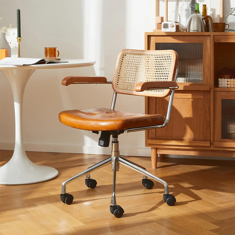 Computer Chair Adjustable Lift Rotating Solid Wood Chair Office Learning  Furniture