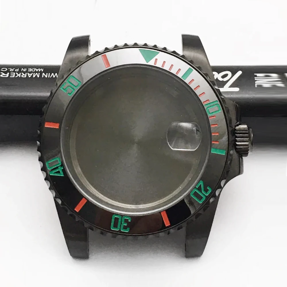 40mm classique affaires noir plongeur hommes montres automatique NH35 8215 boîtier de mouvement montre de mode décontractée pour hommes