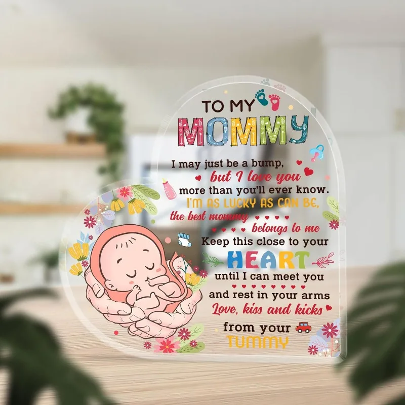 Acrylic Sign for New Mom, First Time Mom Pregnancy Gift, New Mama Pregnancy Announcement, Expecting Mother Keepsake, Baby Gender