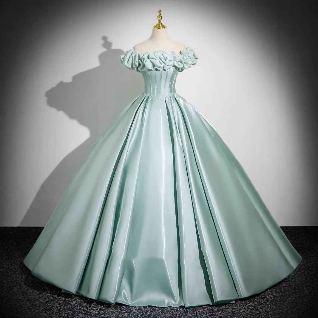

Бальное платье по индивидуальному заказу, платья Quinceanera, атласные вечерние платья для выпускного вечера, дня рождения, торжественный случай, Vestido De Noche Abendkleider