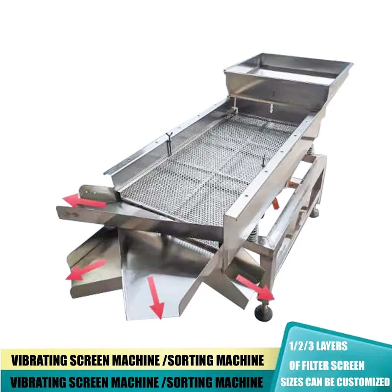 Linear Vibration Screening Machine Particle Size Powder Vibrating Screen Tea Sorting Machine Plastic Particle Separation Equipme