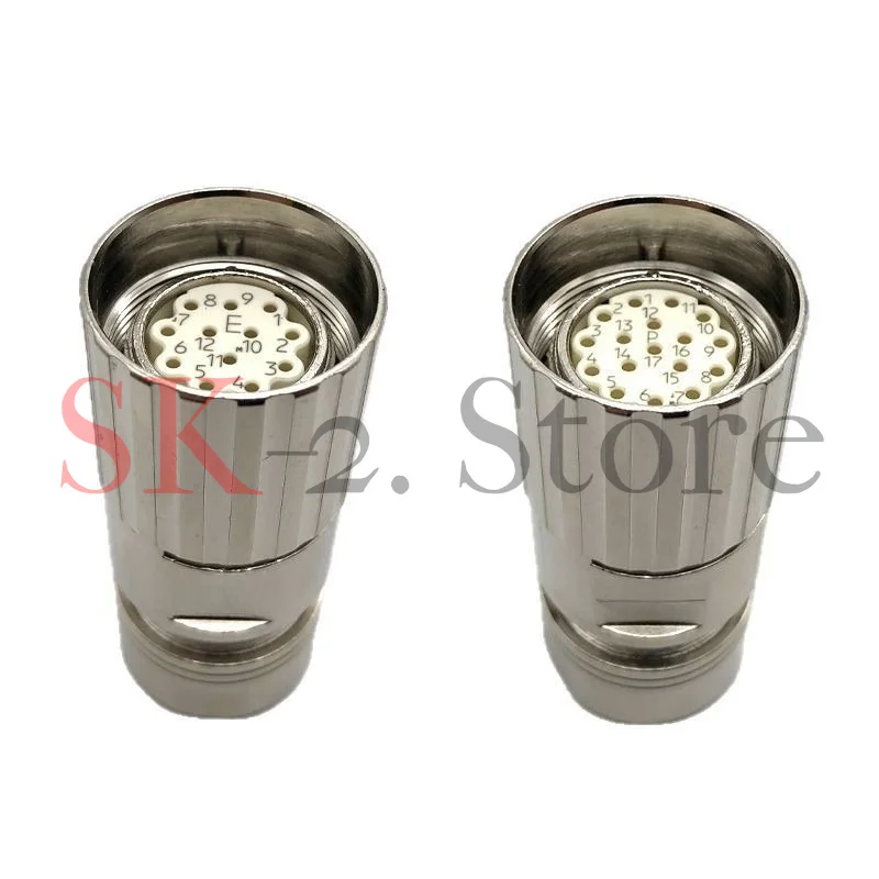 M23 encoder 1217 pin female aviation plug servo motor connector S120 connector