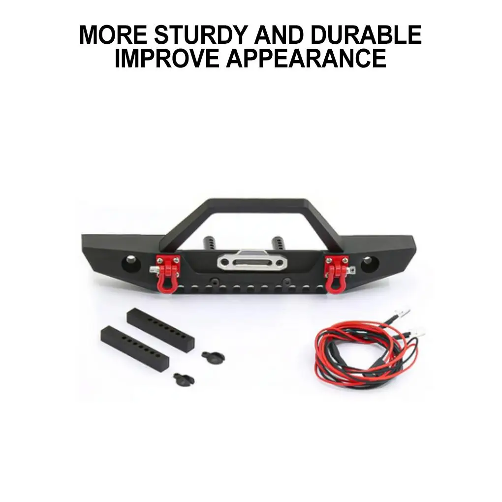 1/10 Front Bumper RC Upgrade Part Aluminum Alloy Durable Rc Front Bumper For SCX10 TRX4 TRX6 RC Car Part