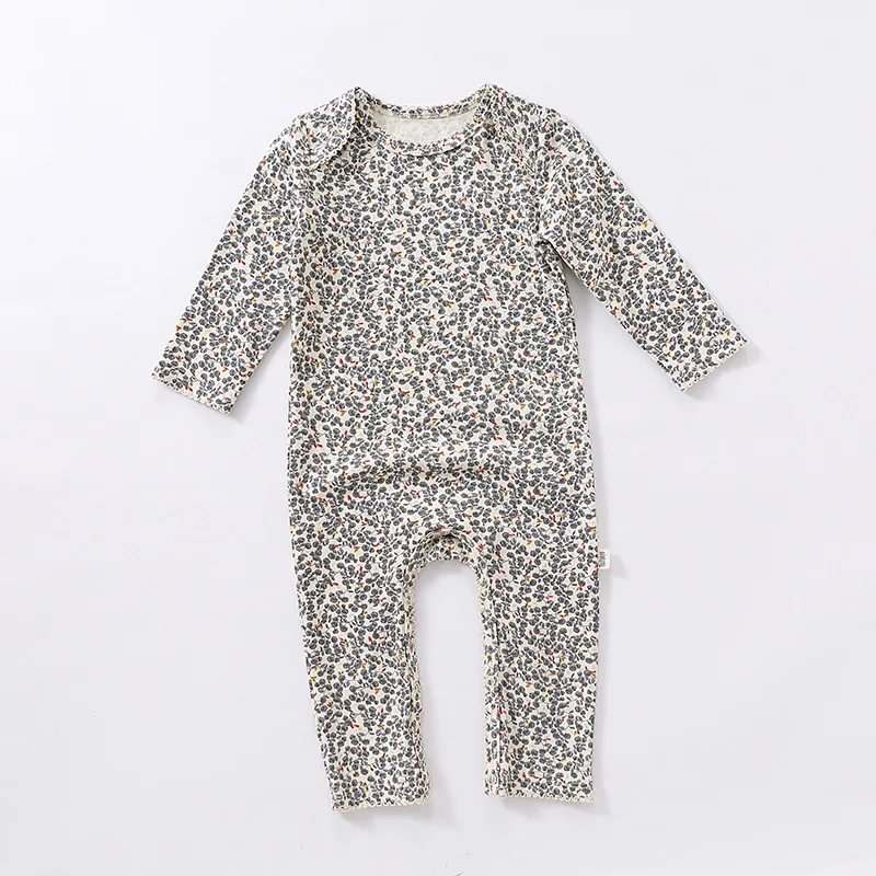 0-24M Newborn Kid Baby Girls Romper Autumn Winter Cotton Clothes Flower Print Jumpsuit Cute Sweet New Born Floral Outfit