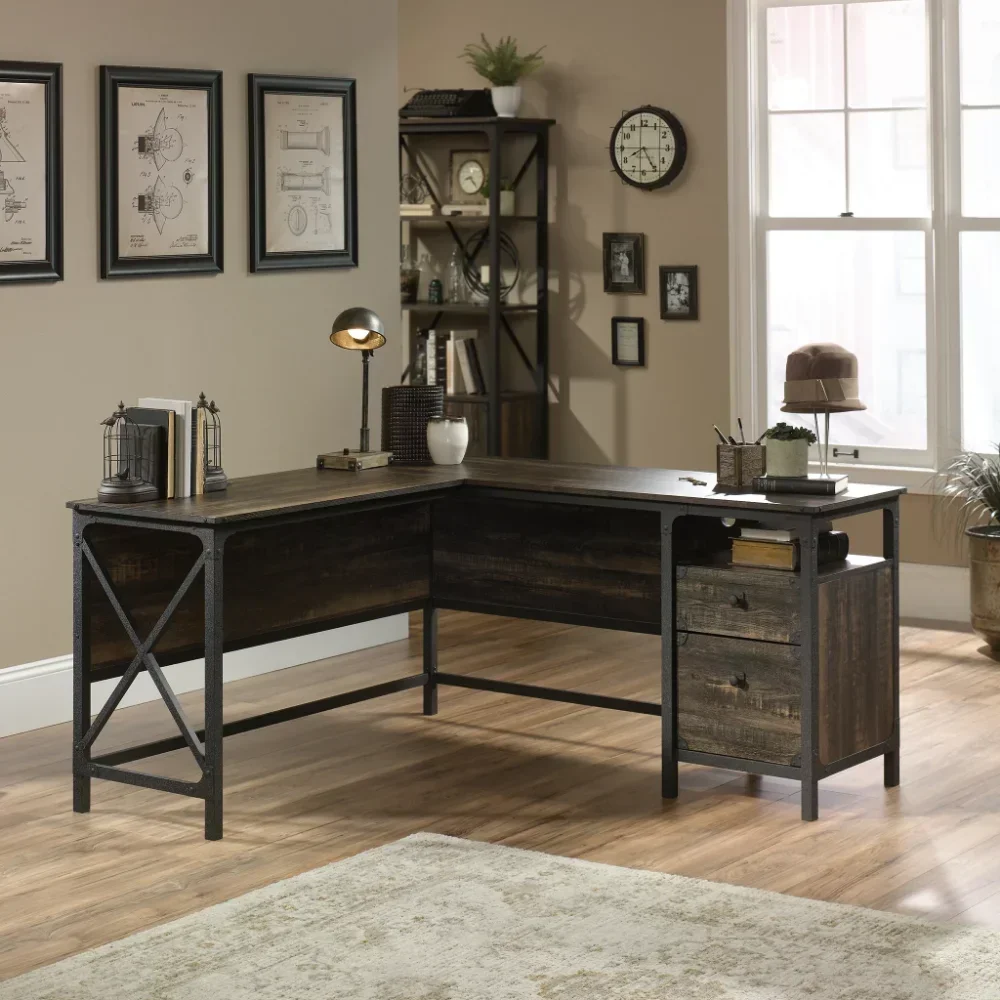 

Steel River L-Desk, Carbon Oak Finish Study Table