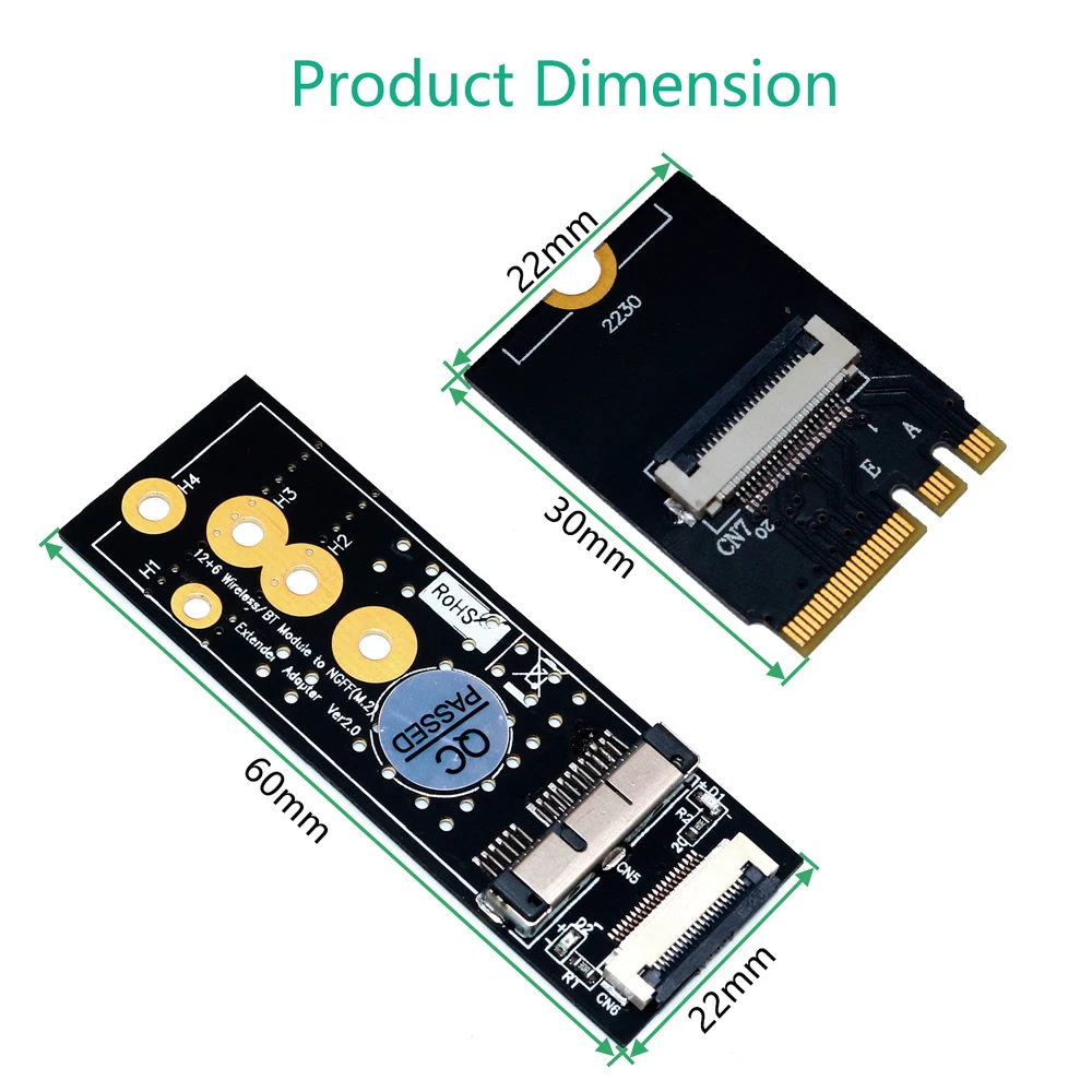 M.2 Wifi Adapter Key A+E to Wifi Card BCM94360CD BCM94331CD BCM943602CS BCM94360CS2 BCM943224PCIEBT2 for Apple Macbook Pro Air