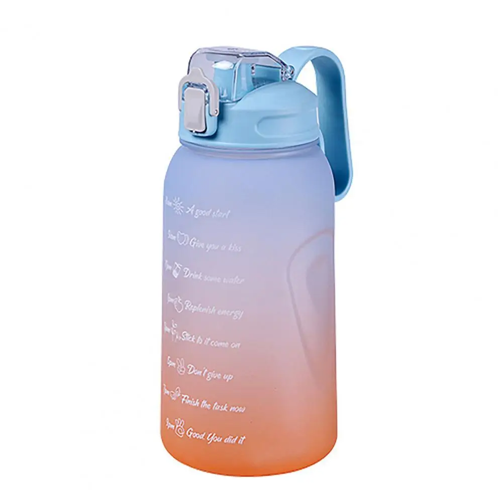 2000ml Sports Water Bottle with Time Marker Motivational Leak-proof Outdoor Bicycle Drinking Bottle