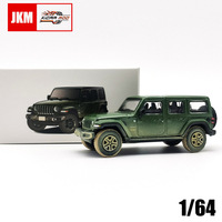 JKM 1/64 JEEP Wrangler Sahara Diecast Model Car Alloy Toys Classic Off-road Car Vehicle For Adults Collection Hobby Gifts