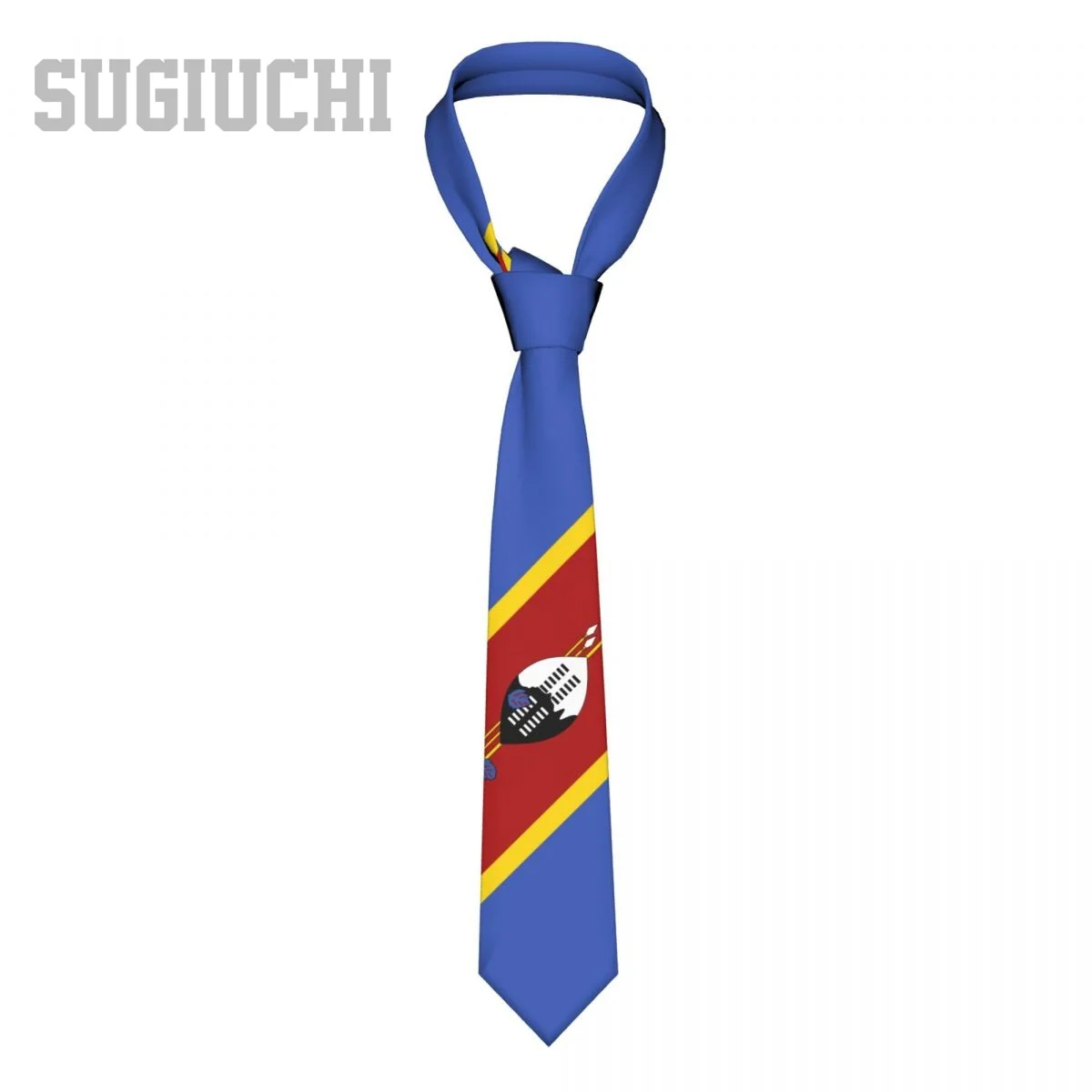 

Eswatini Flag Emblem Men Women Neck Ties Casual Plaid Tie Suits Slim Wedding Party Business Necktie Gravatas