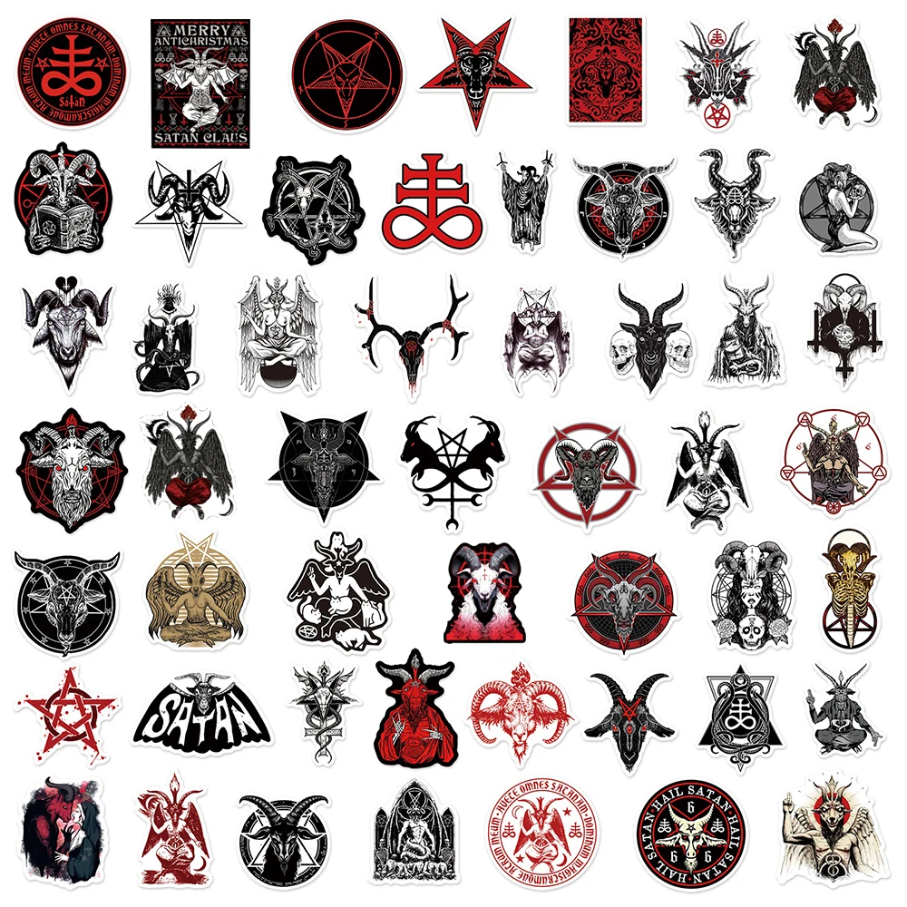 10/30/50/100 Stuks Horror Donkere Demon Satan Decoratie Stickers Gothic Duivel Graffiti Sticker Cool Cartoon Diacls Voor Telefoon Koffer