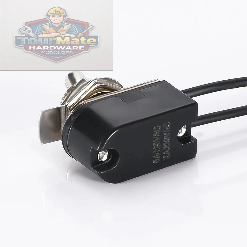 1PC small belt button switch 2-speed ON-OFF handle Compact ship toggle switch metal