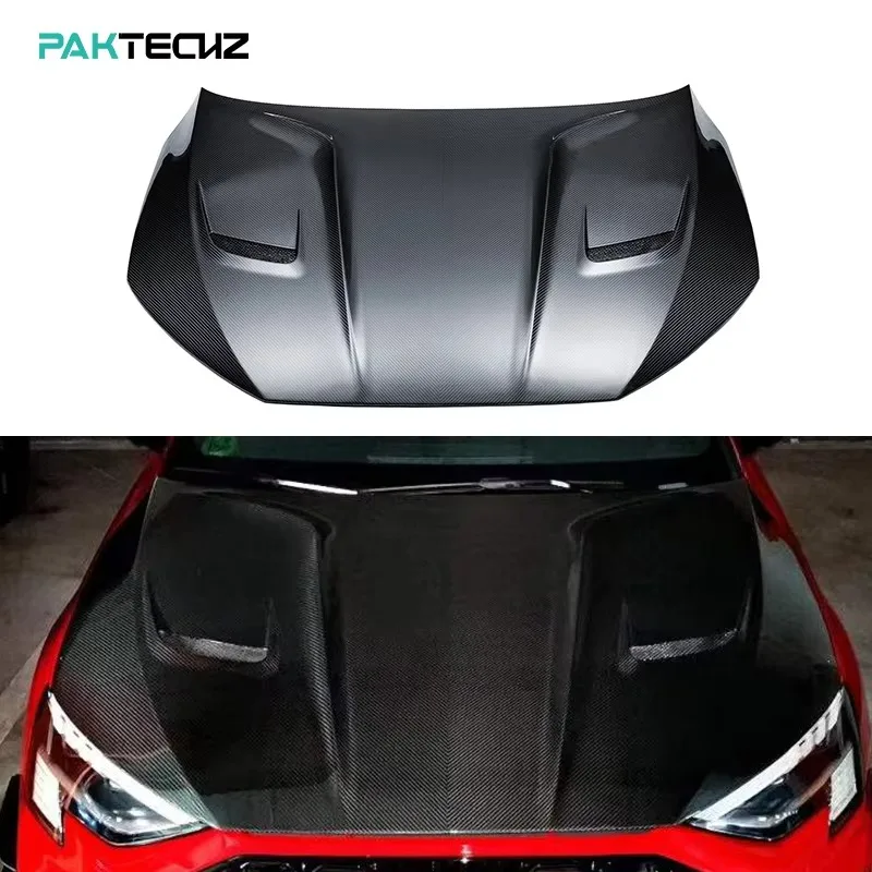 Paktechz Dry Carbon Fiber Body Kit Engine Hood for Audi RS3 S3 8Y Sportback Saloon Sedan
