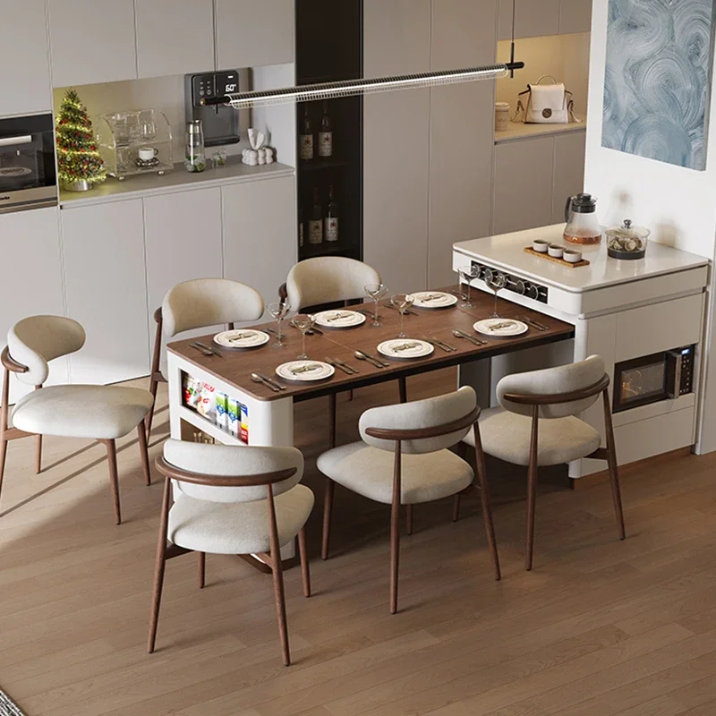 #Kitchen Console Dining Table Modern Wood Chairs Study Dining Table Restaurant Terrace Extendable Muebles Living Room Furniture