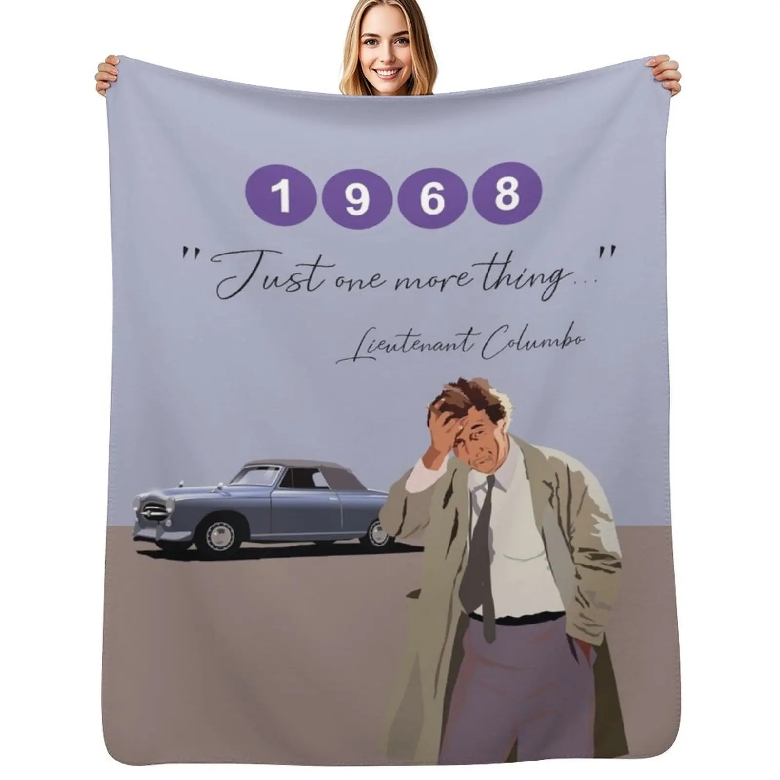 Just one more thing, Columbo Throw Blanket Single Thermals For Travel bed plaid Decorative Throw Bed Fashionable Blankets