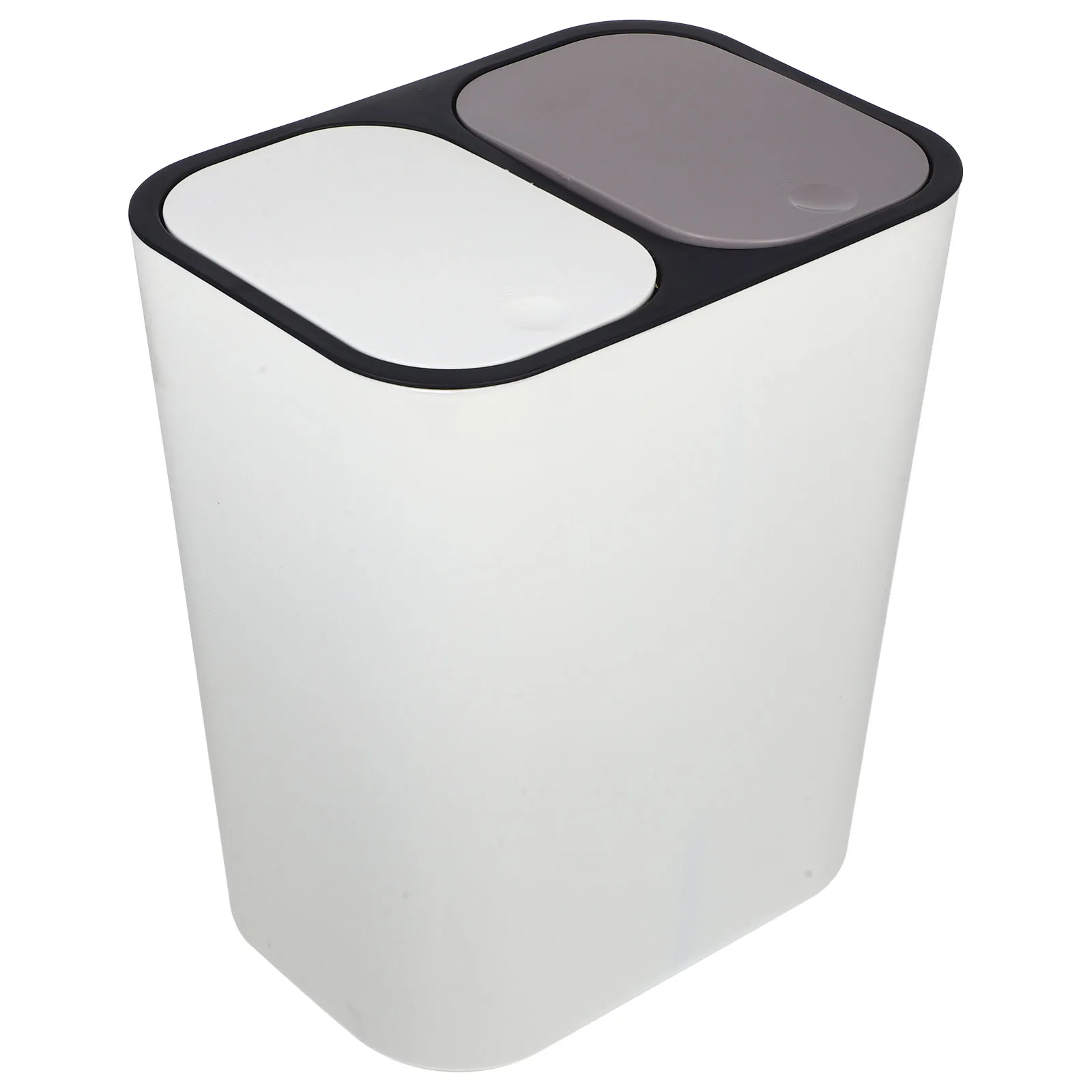 Dry Wet Separation Trash Can Kitchen Garbage Bin Recycling Waste Container 2 Compartments Food Composter Portable Compact Design