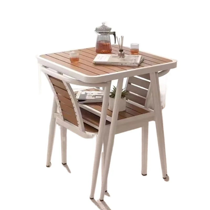 area layout villa simple outdoor tea table and chair combination household small apartment coffee table chair three-piece set