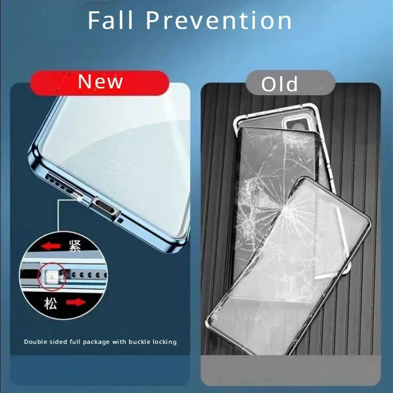 Metal Magnetic phone Case For OPPO Find X8 X3 X5 Pro Tempered Glass Anti Peeping Privacy Spy Full Lens Protection Cover Cases