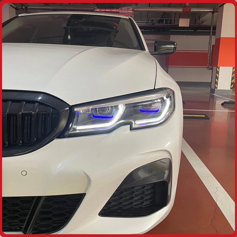 For BMW 3 Series G20 G28 2019-2022 Car Headlights Assembly Upgrade LED Lens Accessories,Startup Effect,Laser Style,Plug and Play