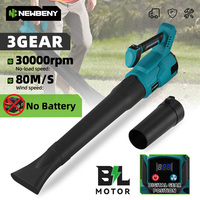 NEWBENY 30000RPM Brushless Electric Air Blower 80m/s 3Gears Cordless Snow Leaf Cleaner Garden Power Tools For Makita 18V Battery