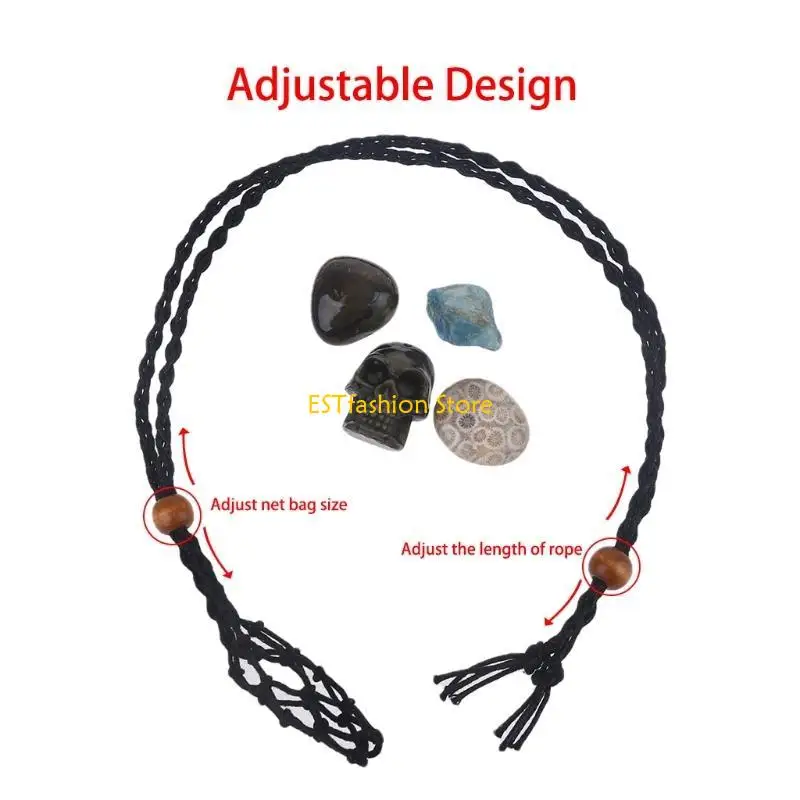 Y5GC Empty Stone Holder Stone Necklace Pendant Holder Replacement with Adjustable Length Making Accessories for DIY Jewelry