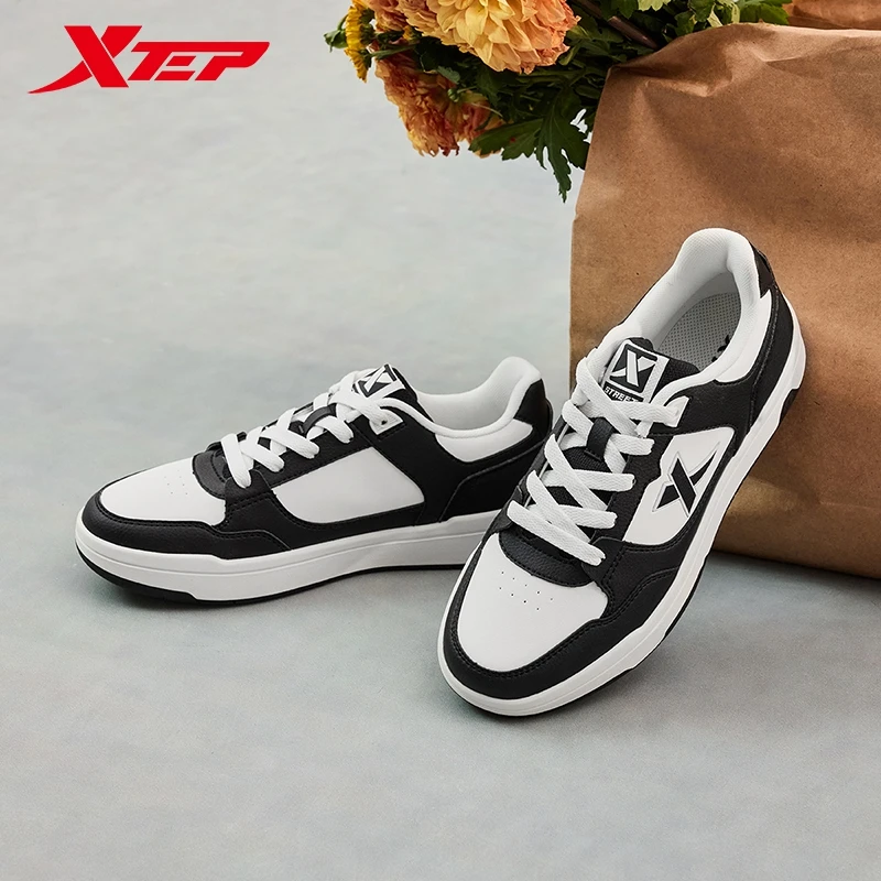 Xtep Skateboarding Shoes For Women 2024 Winter Wear-Resistant Skate Shoes  Shock Absorption Sneakers 876418310032