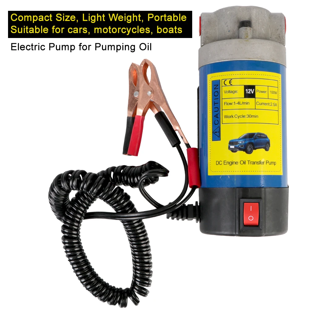 For Car Motorcycles Oil Transfer Pump 12V Extractor Fluid Suction Motor Oil Diesel Extractor Pump 1-4L/min